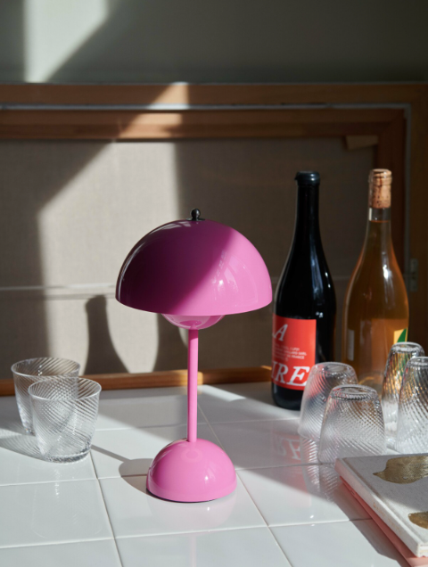 Flowerpot VP9 Portable Table Lamp, Tangy Pink