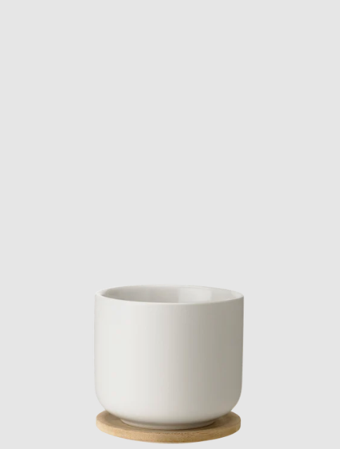 Theo Cup with Coaster, 6.8 oz, Sand