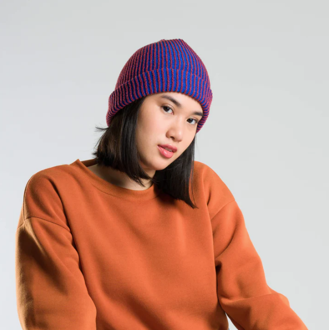 Simple Rib Hat, Cobalt