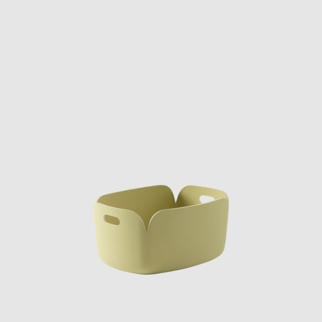 Restore Felt Basket, Beige Green