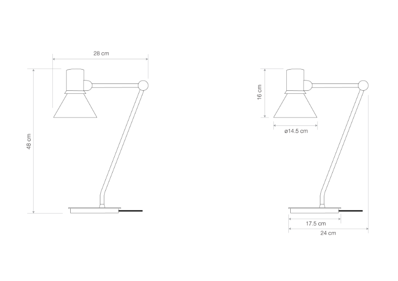 Type 80 Desk Lamp, Matte Black