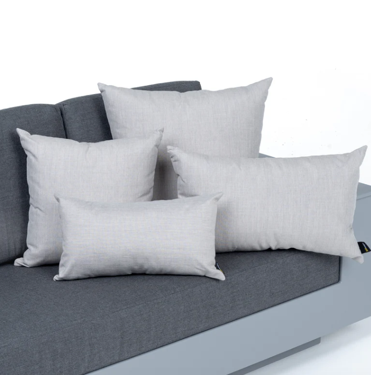 Loll Rectangle Pillow, Cast Silver, 26 x 16"