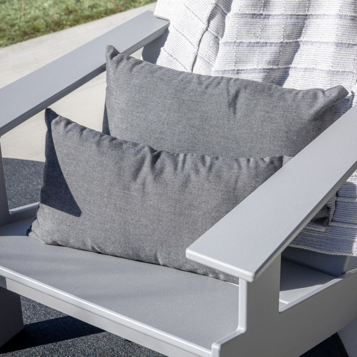 Loll Rectangle Pillow, Cast Charcoal, 26 x 16"