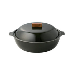 Kinto Kakomi IH Enamel Pot, 68oz, Black