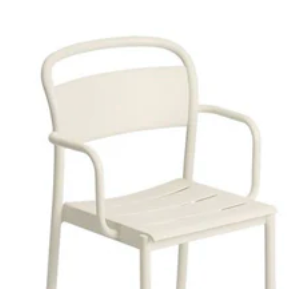 Linear Steel Arm Chairs, Off White