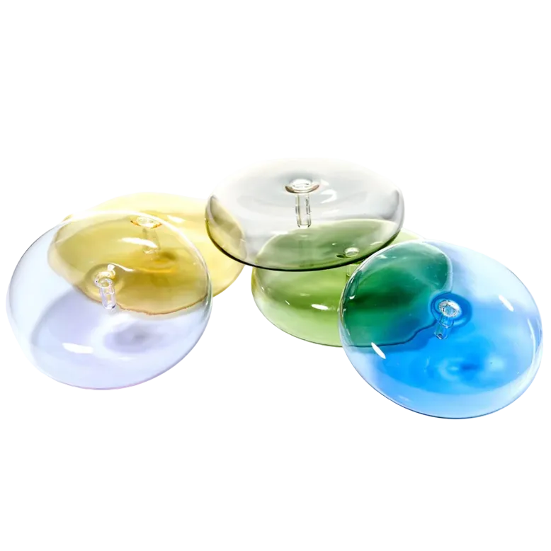 Dimple, Hand Blown Glass Incense Holder, Blue