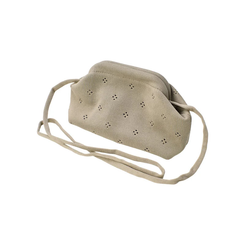 Small Fleur Clutch, Grey
