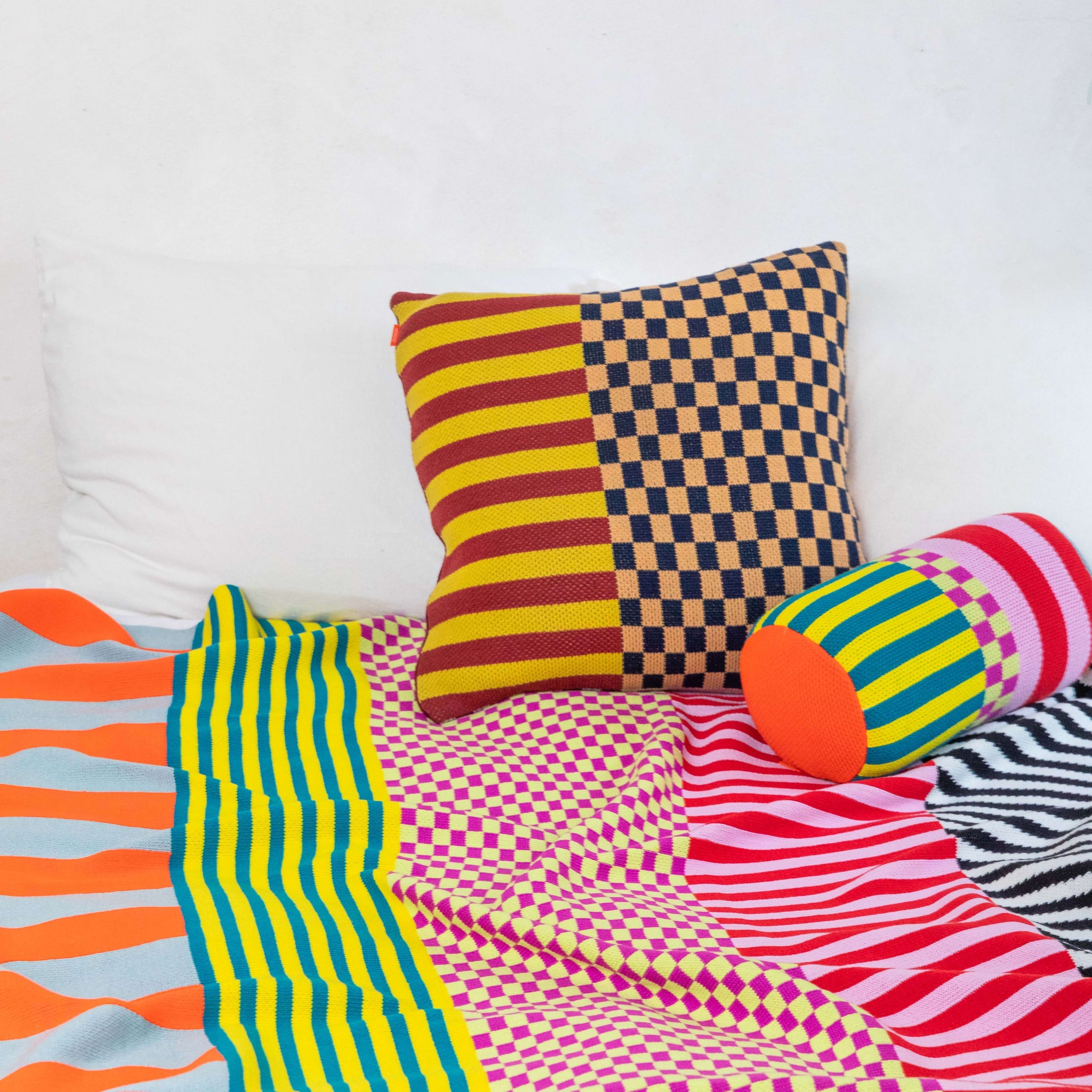 Super Stripe Bolster Pillow | Kelly Lilac