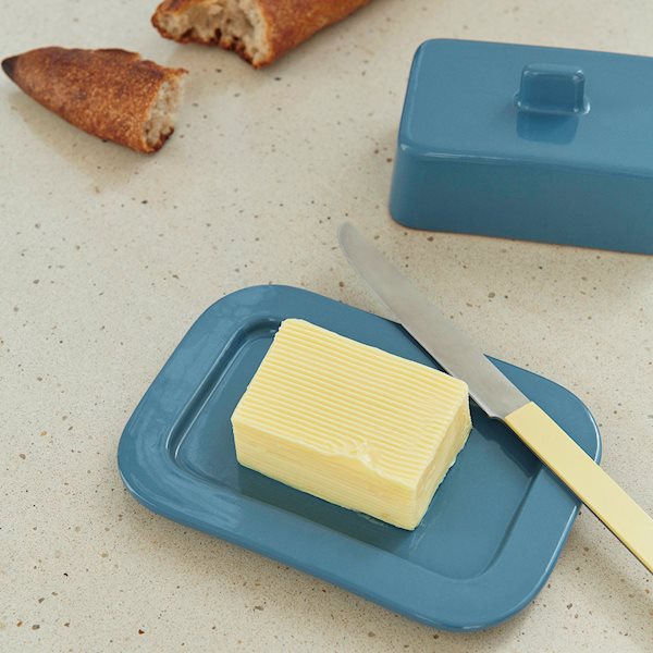 Barro Butter Dish, Dark Blue