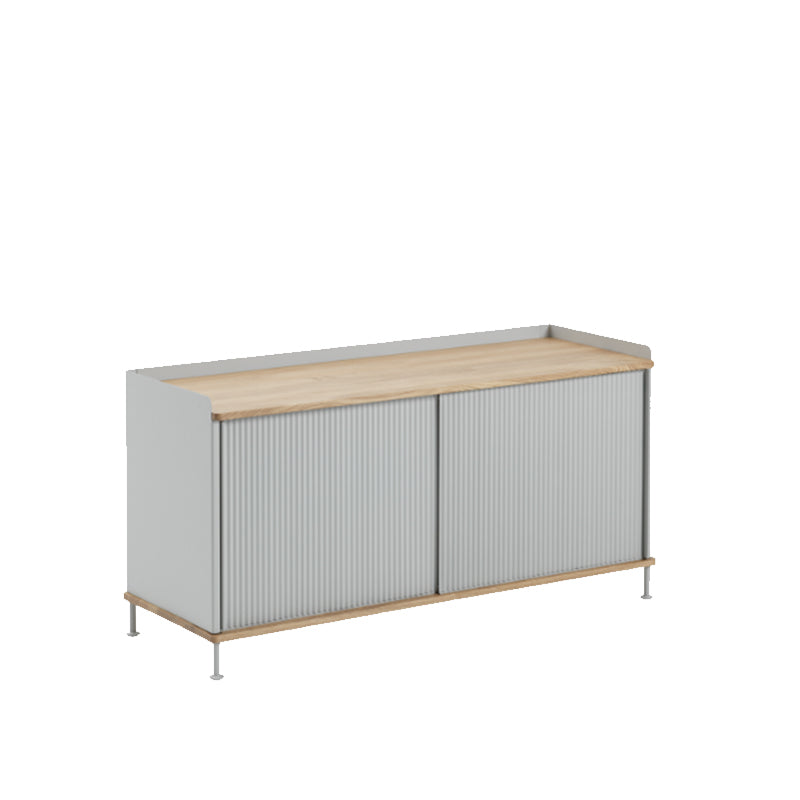 Enfold Sideboard, Oak/Grey, 49 x 17.7 x 24.6 inch