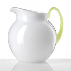 Pallina Pitcher White Opal/Fluorescent Handle