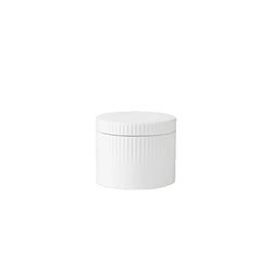 Pleat Salt Jar, White