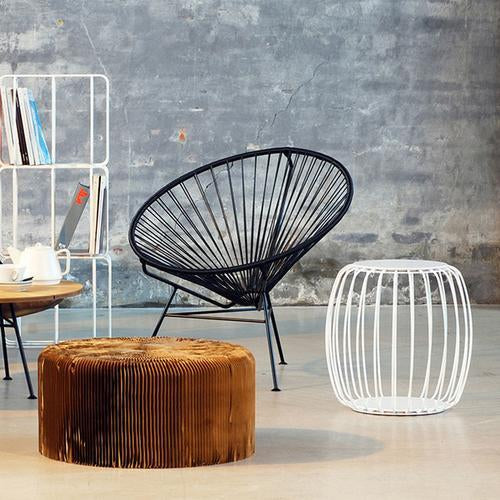 Condesa Chair, Light Purple cord/White Frame