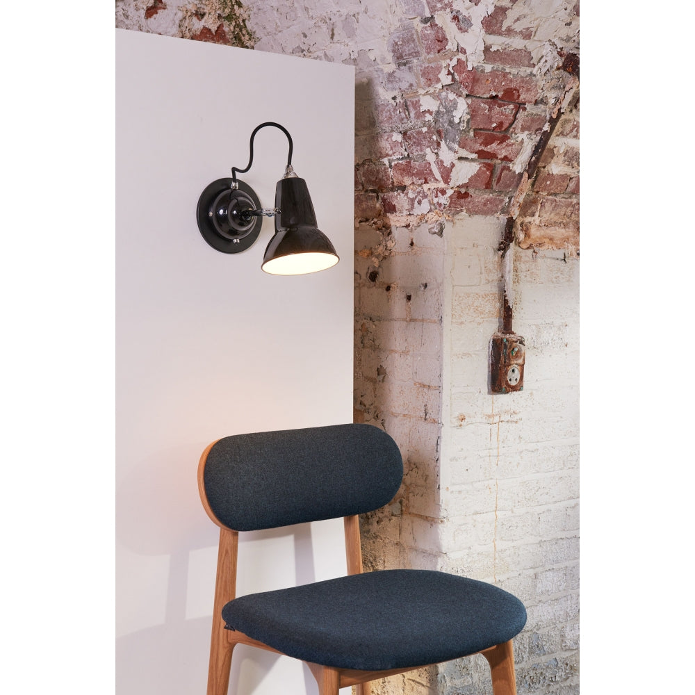Original 1227 Brass Wall Lamp, Black