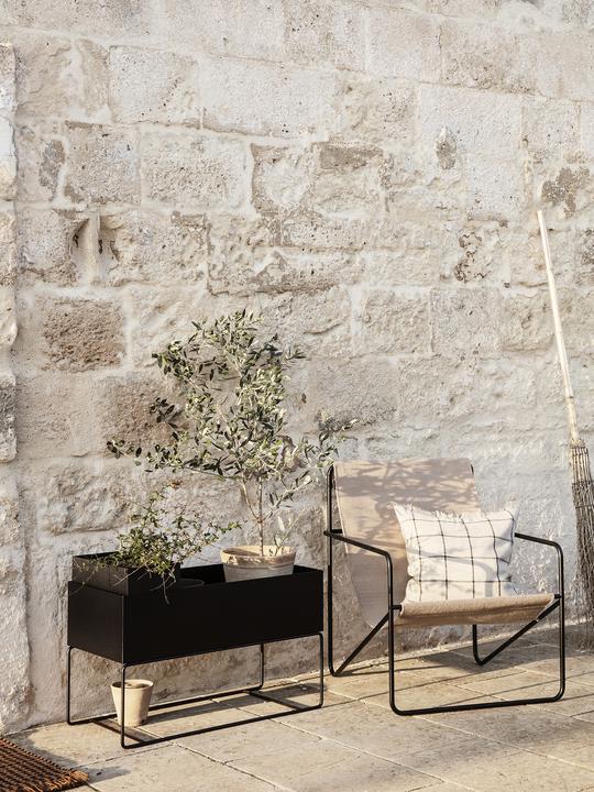 Plant Box, Low Large, Black