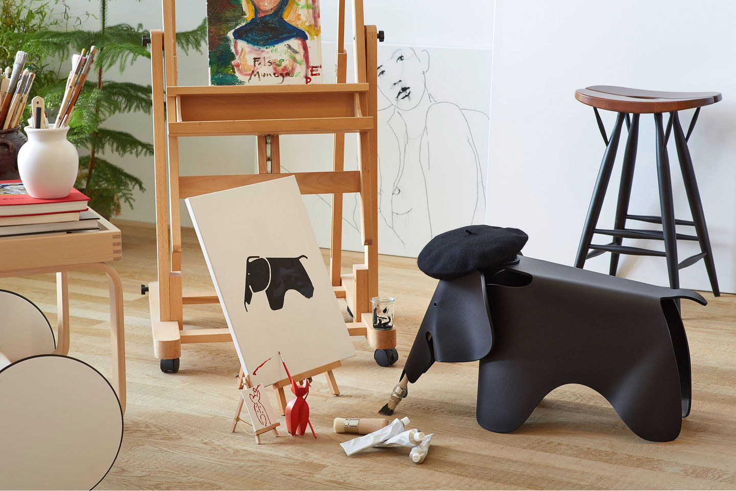 Eames Elephant, Small, Poppy Red