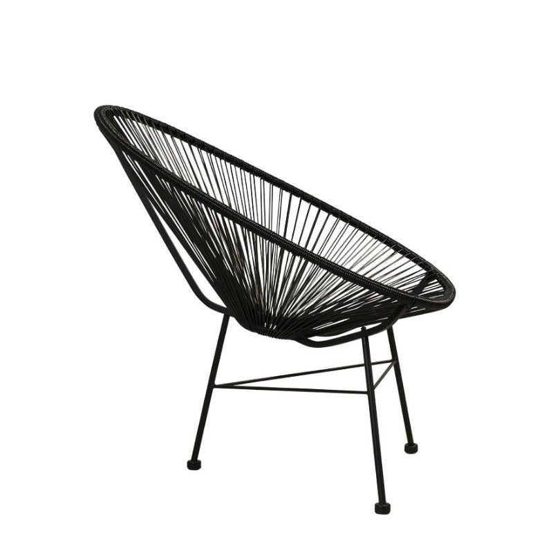 Acapulco Chair, Black Cord/Black Frame
