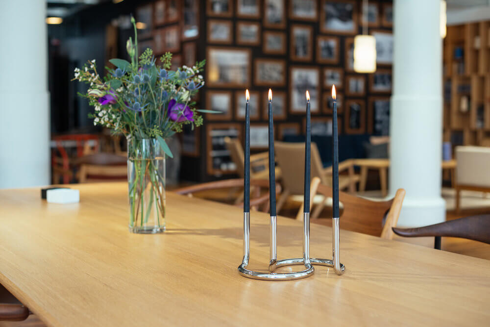 Gemini Candleholder, Black
