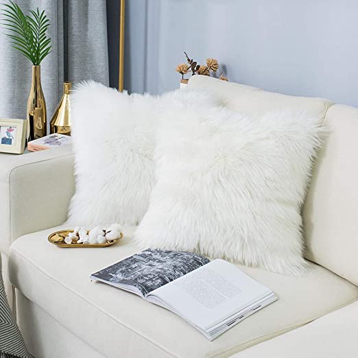 White Icelandic Sheepskin Pillow