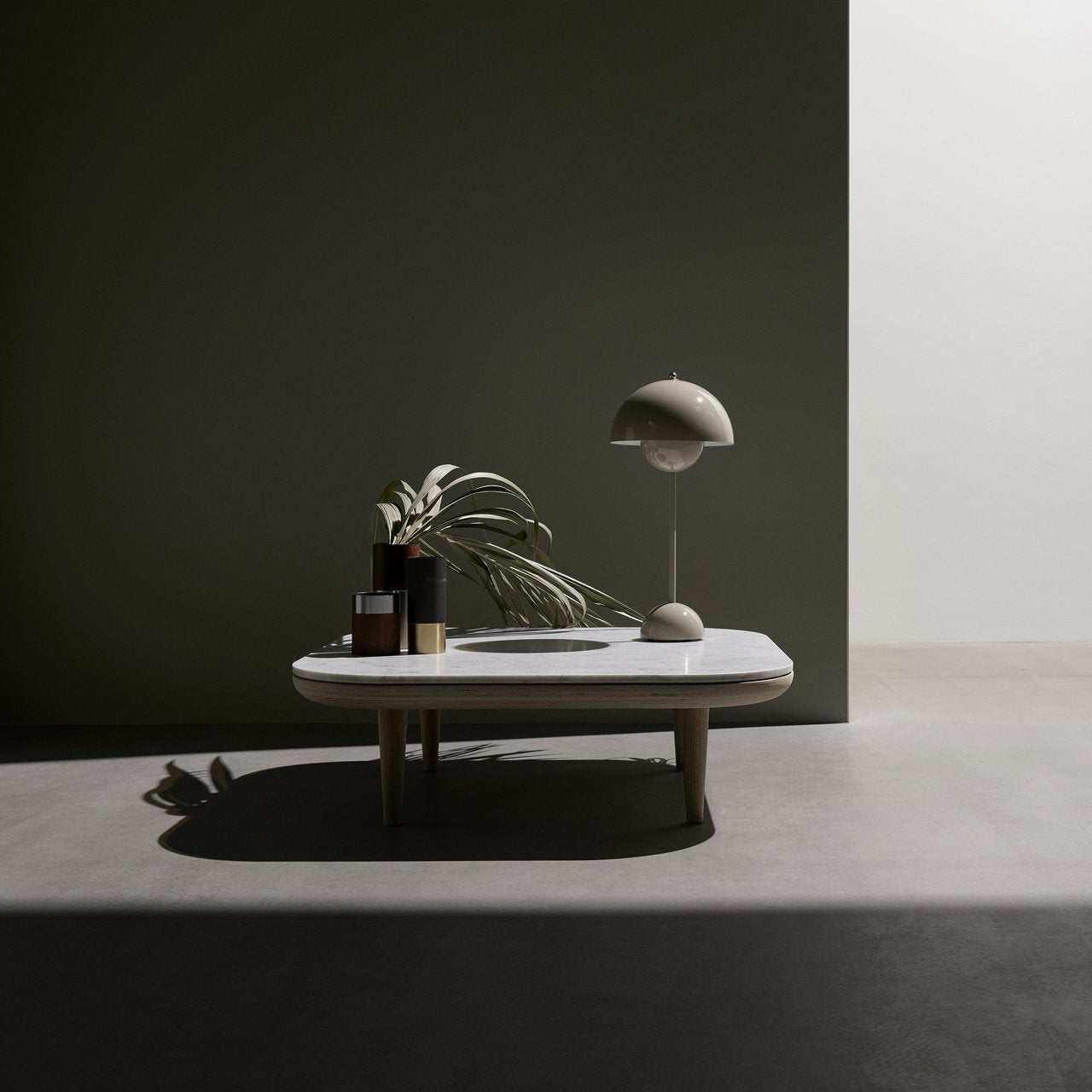 Flowerpot Table Lamp, VP3, Grey Beige