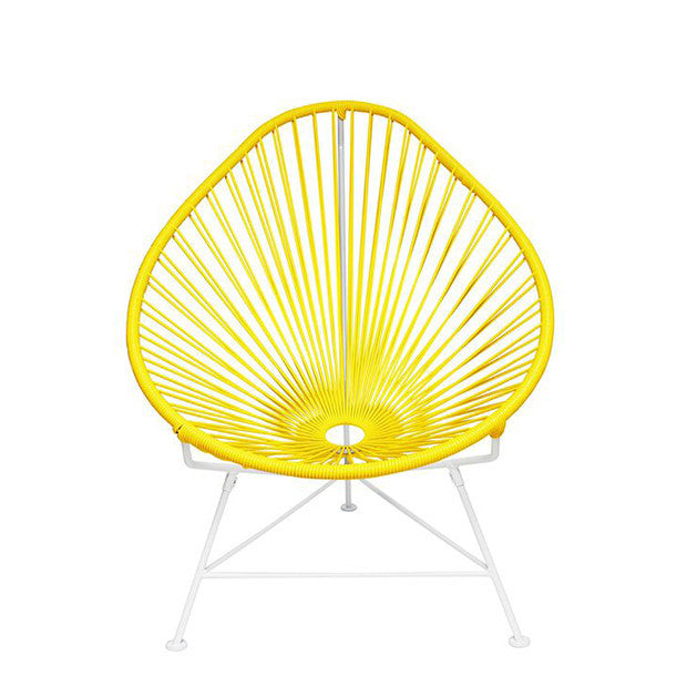 Acapulco Chair, Yellow Cord/White Base