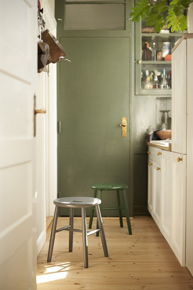 J27 Stool, Black painted beech