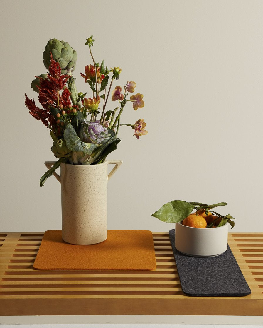 Felt placemat, 34x34cm aqua