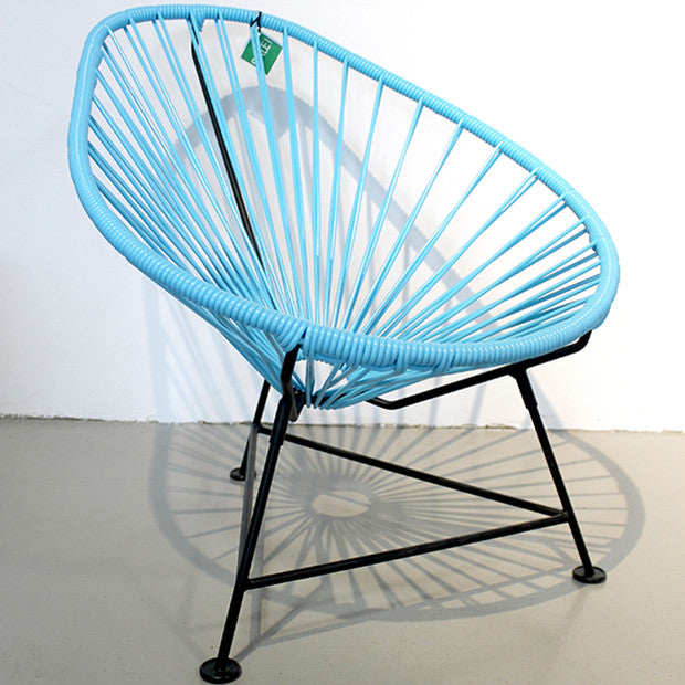 Baby Acapulco Chair, Blue Cord/ Black Frame