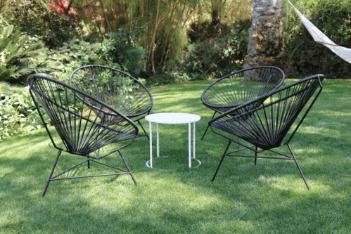Condesa Chair, Light Purple cord/White Frame