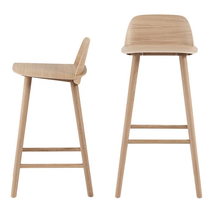 Nerd Stool, Natural Oak, 75cm