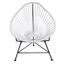Acapulco Chair, White Cord/Black Frame