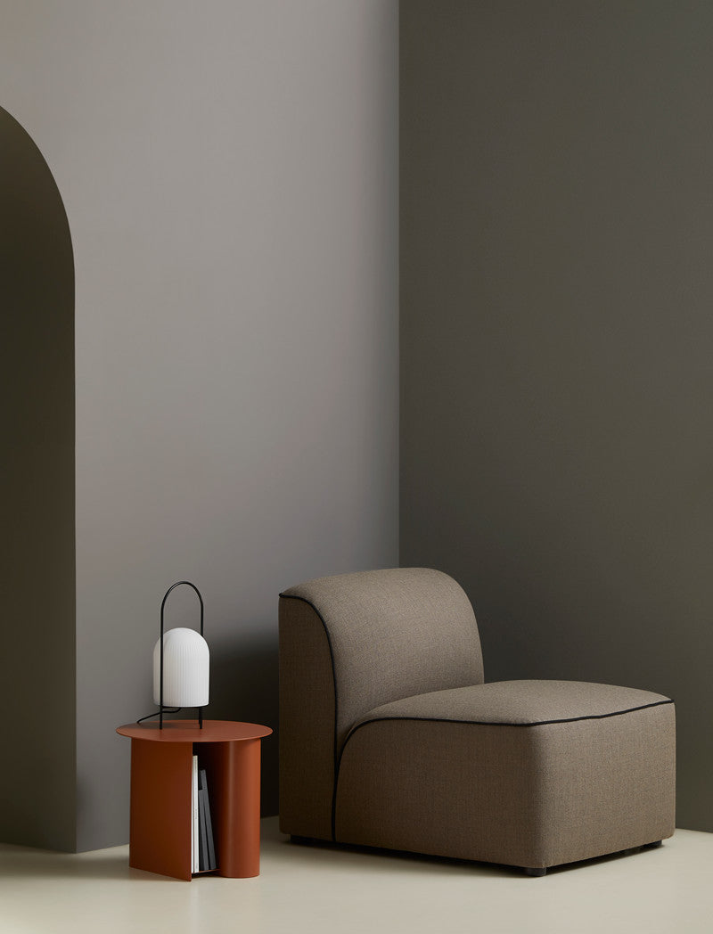 Sentrum Side Table, Burnt Orange, painted metal