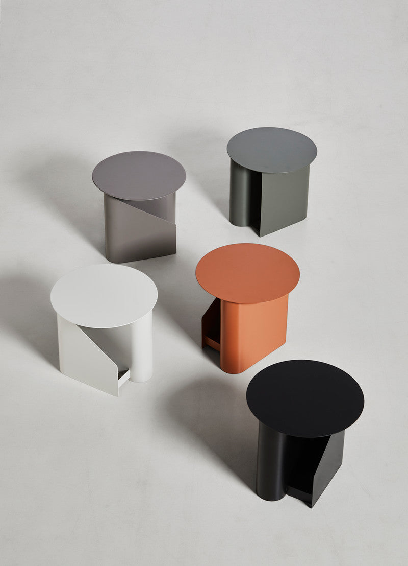 Sentrum Side Table, Black painted metal