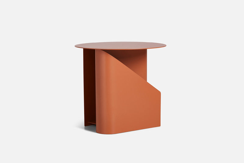 Sentrum Side Table, Burnt Orange, painted metal