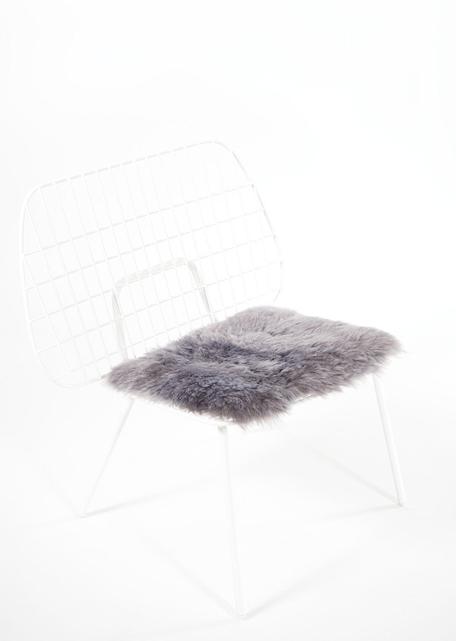 Shorn Silver Icelandic Sheepskin Chairpad