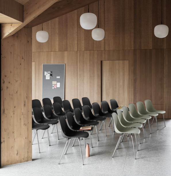 Fiber Side Chair, A-Base, Grey/Steel