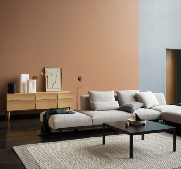 In Situ Sofa, 2-Seater, Config #5, Clay 12