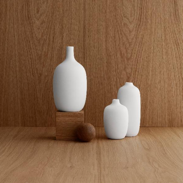 Ceola Vase, 3x7", White