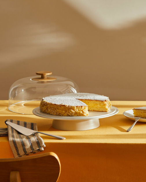 Mattina Small Cake Stand, Warm Grey