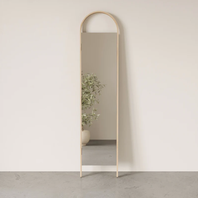 Bellwood Leaning Mirror, Natural