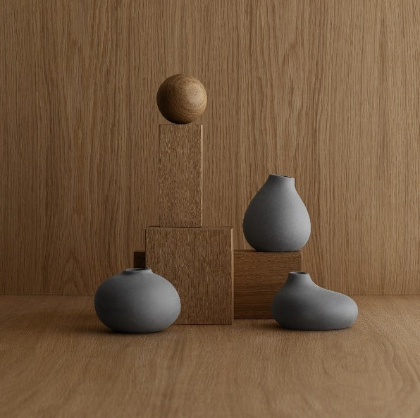 Nona Set of 3 Mini Vases, White