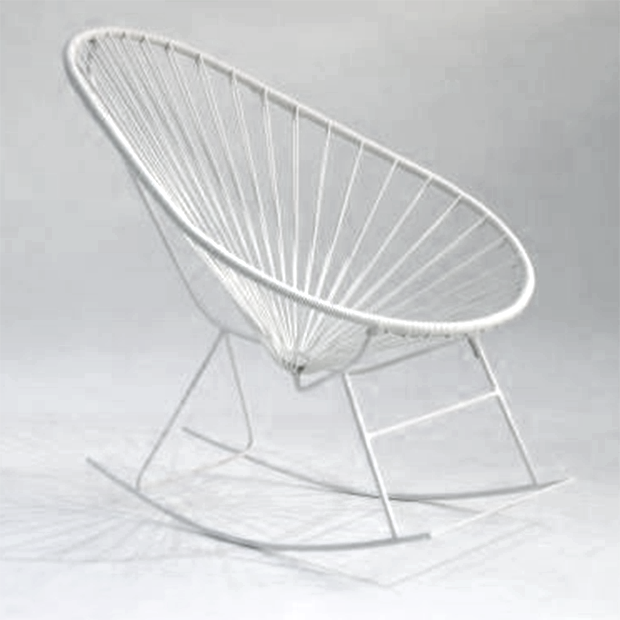 Acapulco Rocking Chair, White Cord/ White Base