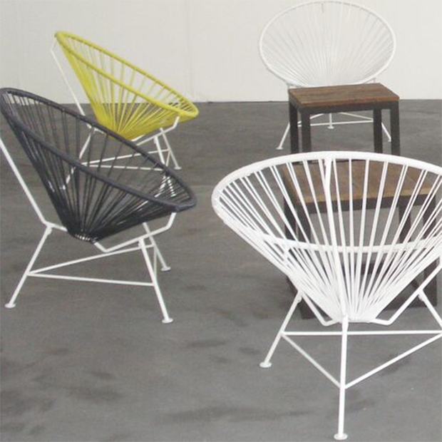 Acapulco Chair, White Cord/White Frame