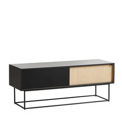 Virka sideboard, Low, black/white