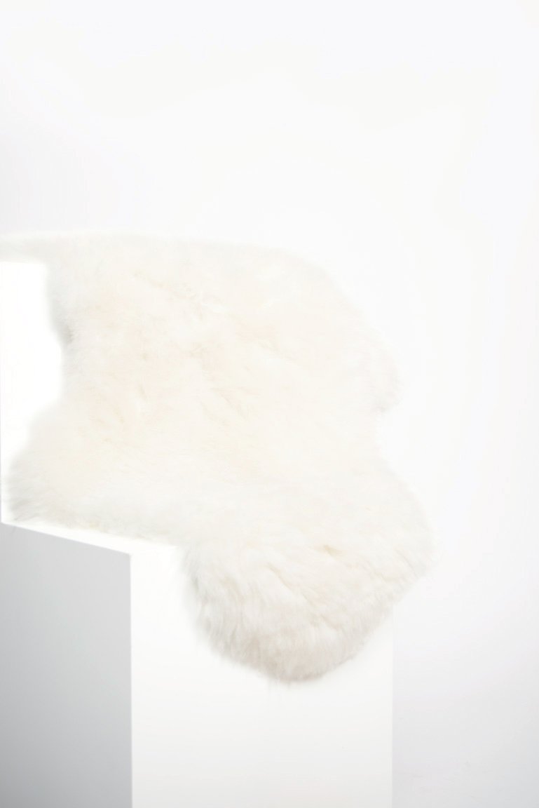 Shorn White Icelandic Sheepskin