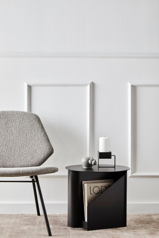 Sentrum Side Table, Black painted metal