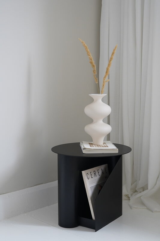 Sentrum Side Table, Black painted metal