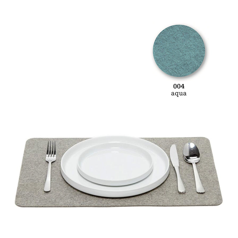 Felt placemat, 30x45cm, aqua blue