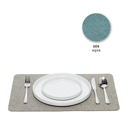 Felt placemat, 30x45cm, aqua blue