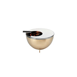 Bauhaus Ash Tray, Inox/Brass